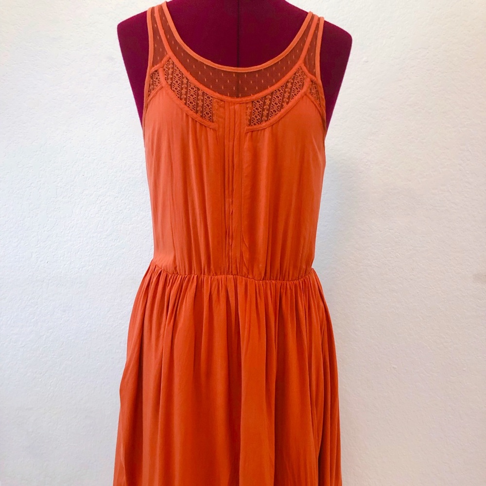 Gentlefawn terracotta orange lace dress